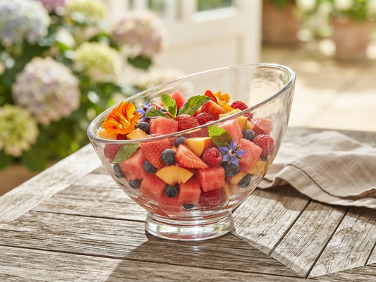 6 Piece Glass Bowl Set – Premium Clear Glass Serving Bowls
