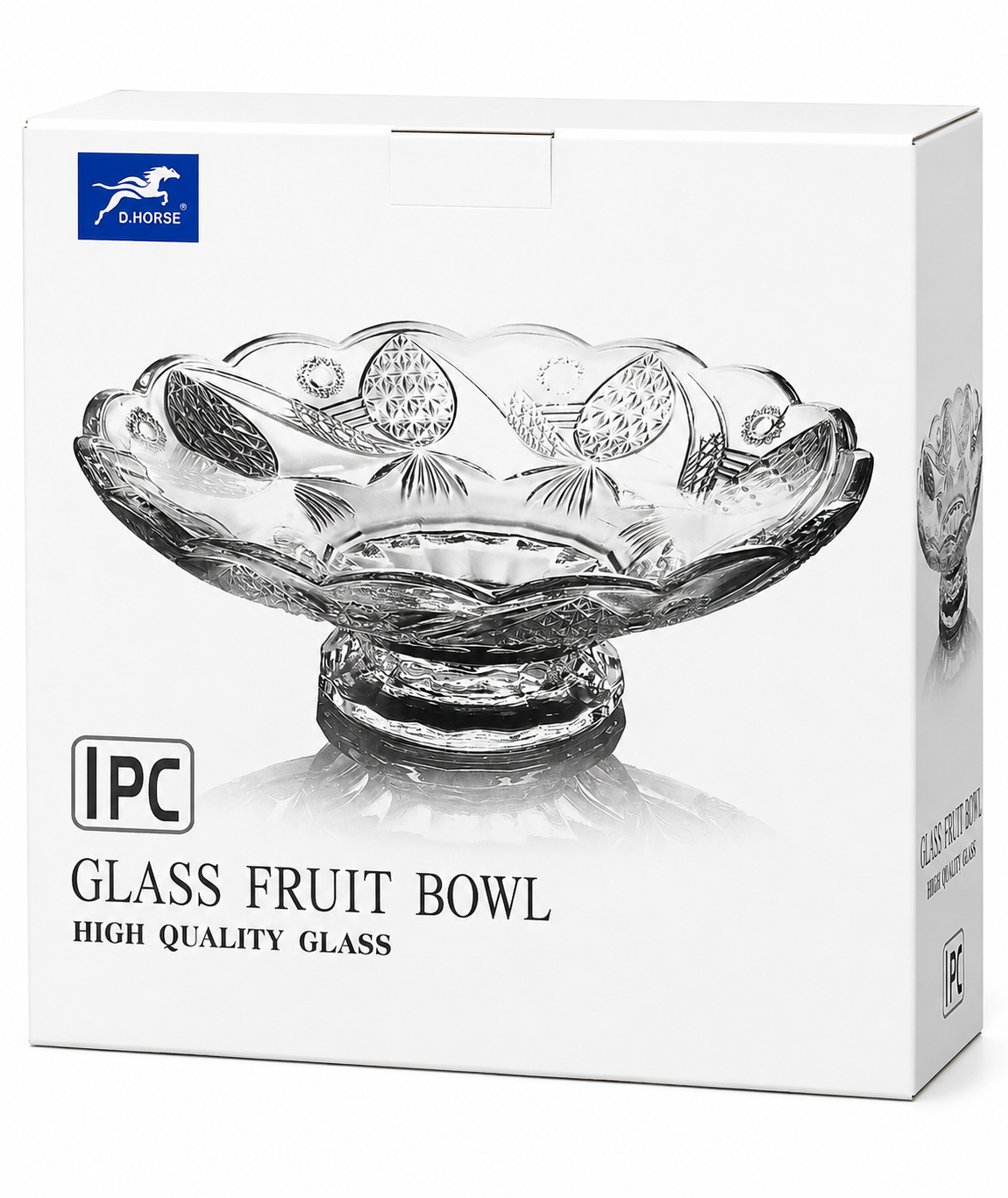 Elegant Glass Fruit Bowl – Decorative Serving Bowl