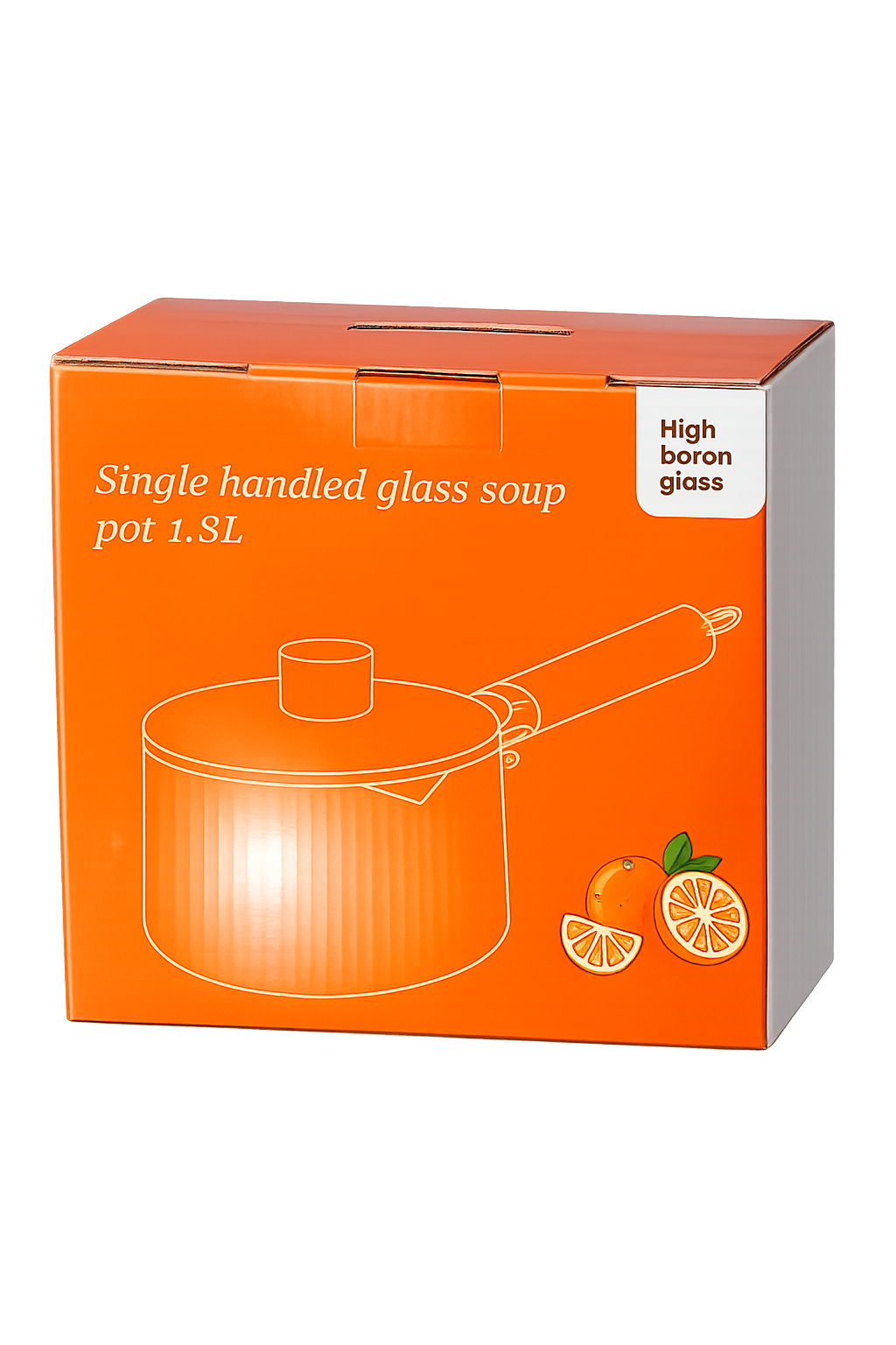 1.8L High Borosilicate Glass Soup Pot