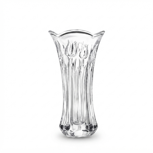 Red Cherry Musala Vase – Elegant Crystal Glass Flower Vase