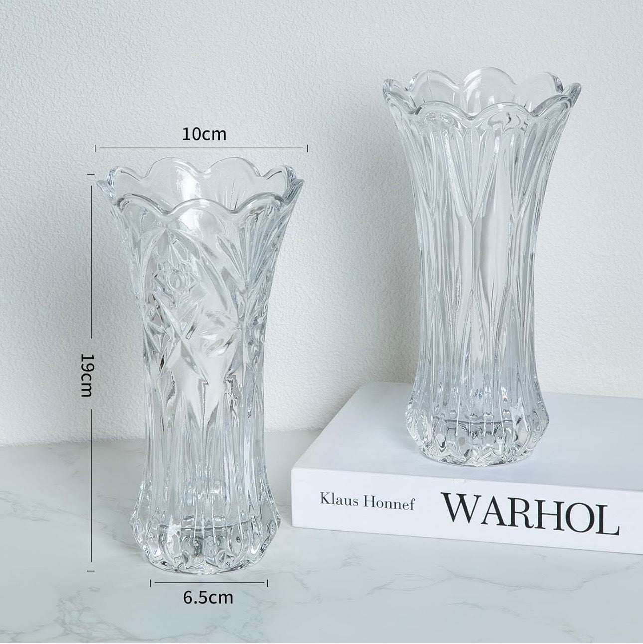 Red Cherry Musala Vase – Elegant Crystal Glass Flower Vase