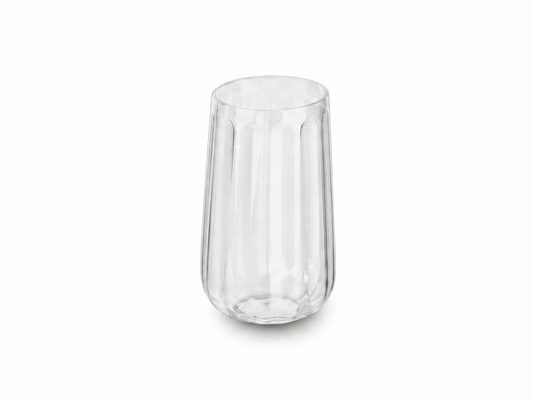 6 Piece Ribbed Glass Tumbler Set – 575ml Premium Drinking Glasses