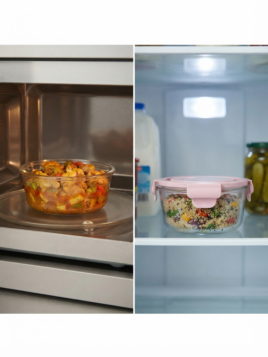 Food containers 3 set glass