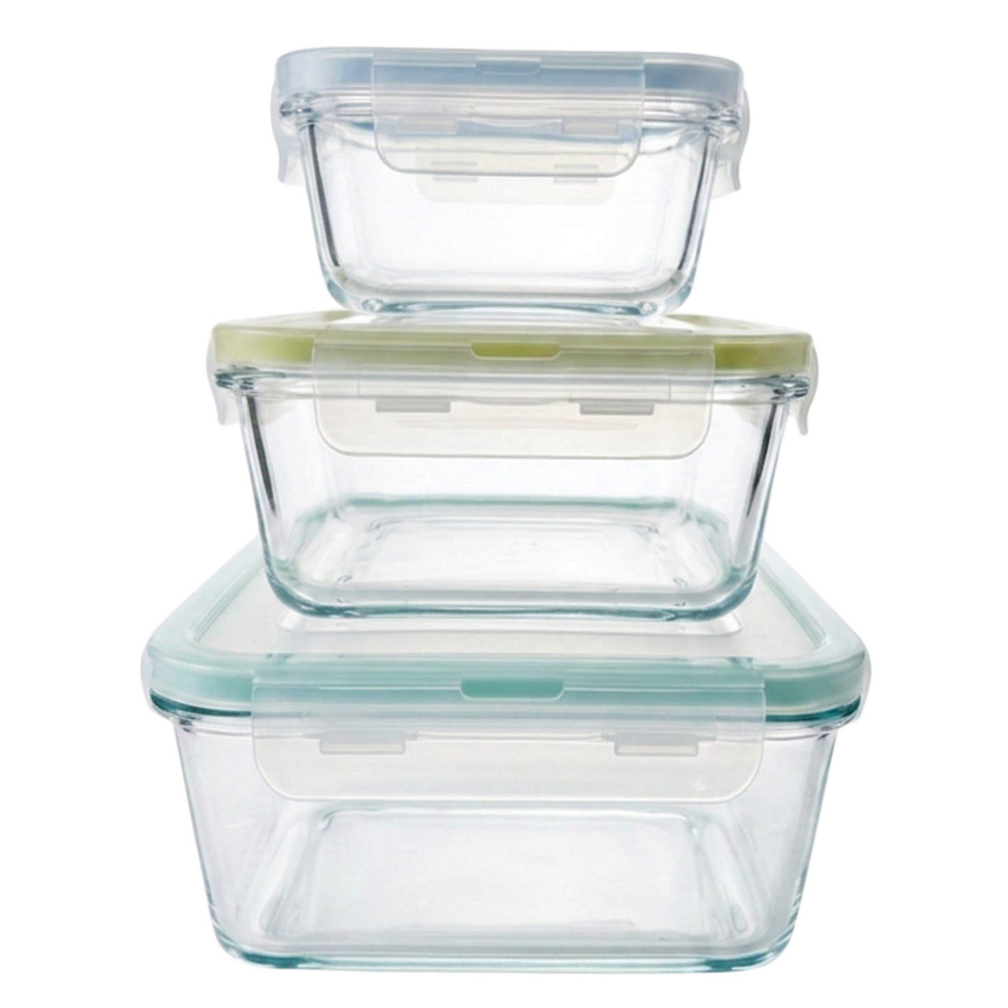 Borosilicate Glass Food Storage Bowl Set – 3 Piece Airtight Container Set