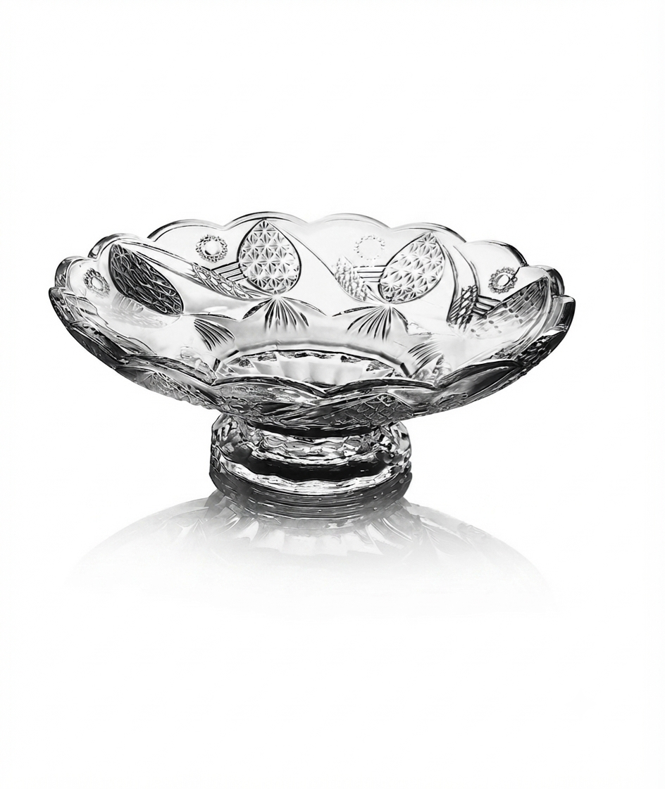 Elegant Glass Fruit Bowl – Decorative Serving Bowl