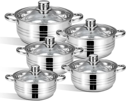Cookware set - Stainless steel 10 pc